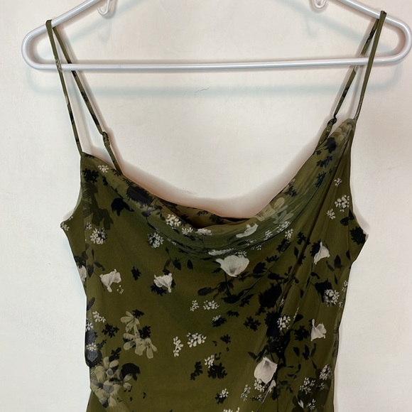All Saints Ulla Kora green floral mesh slip dress - Picture 6 of 14